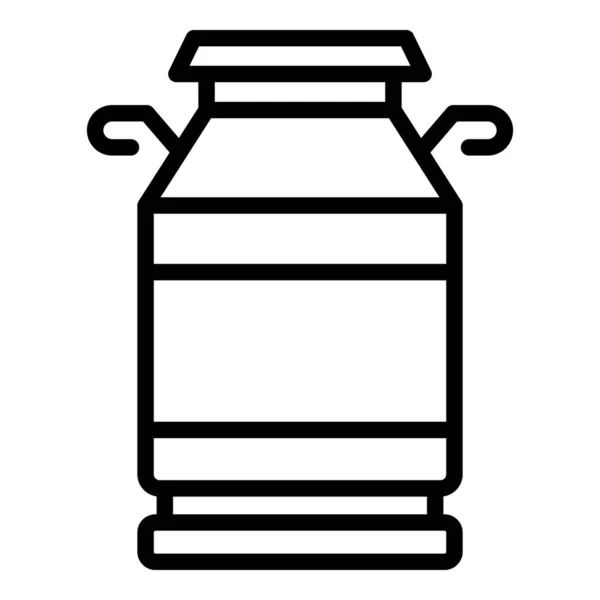 Umrissvektor Für Milchkuhfass Symbole Nutztiere Kälbermilch — Stockvektor