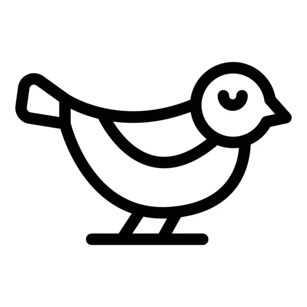 Вектор Контура Иконки Спящего Воробья Птичий Полет Симпатичная Муха — стоковый вектор