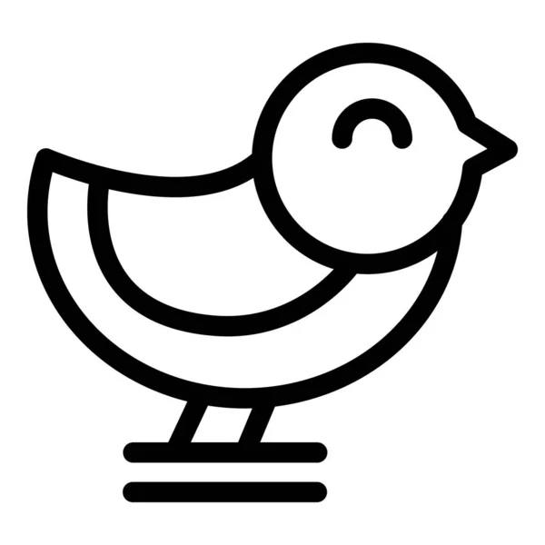 Sparrow Günü Ikon Ana Hatları Vektörü Hayvan Uçuşu Şirin Sinek — Stok Vektör