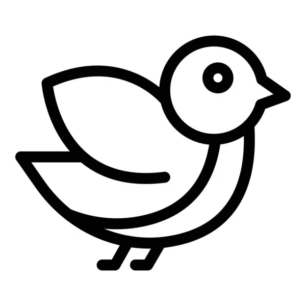 Finch Sparrow Icon Outline Vector Animal House Cute Fly — Stock Vector