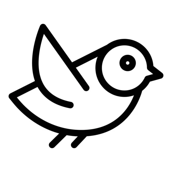 Fly Cute Sparrow Icon Outline Vector Tree House Happy Sparrow — Stock Vector