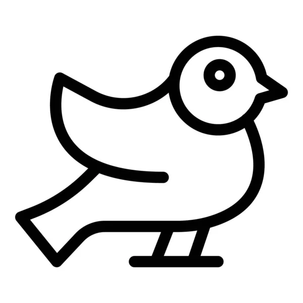 世界麻雀日图标轮廓矢量 鸟类飞行 小可爱 — 图库矢量图片