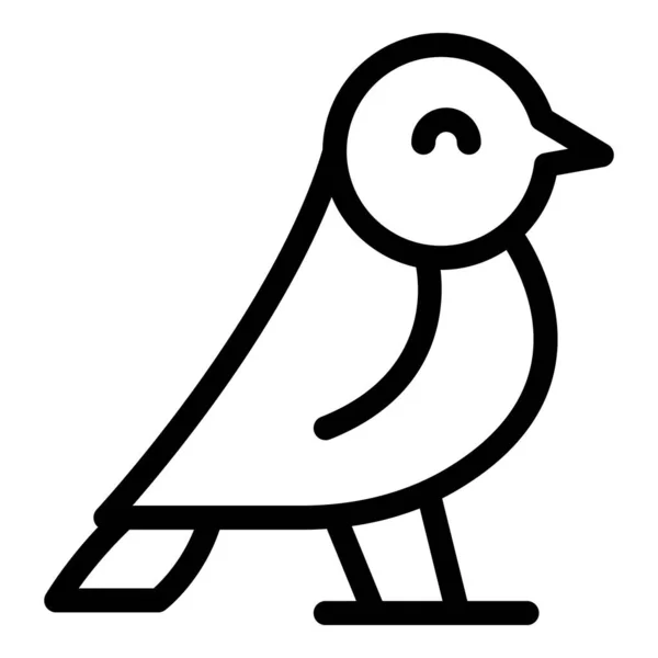 Branch Sparrow Icon Outline Vektor Flugvogel Niedlicher Baum — Stockvektor