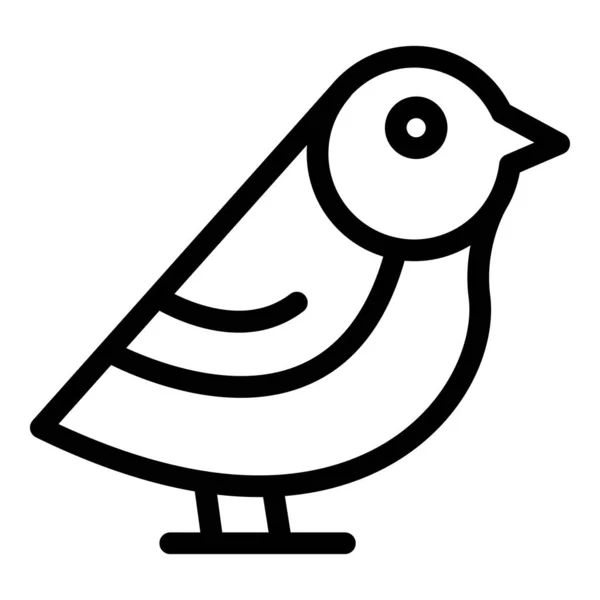 Kindliche Spatzensymbole Umreißen Vektor Hausvogel Fliegentier — Stockvektor