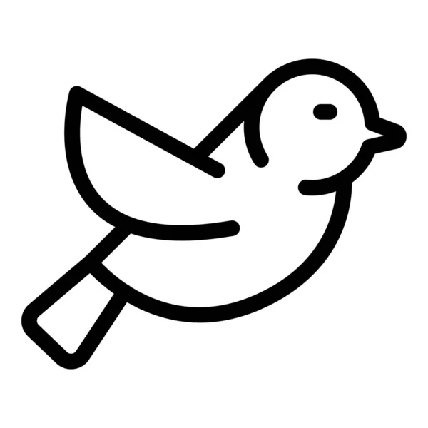 Sparrow Kuş Simgesi Ana Hat Vektörü Hayvan Ağacı Şirin Sinek — Stok Vektör