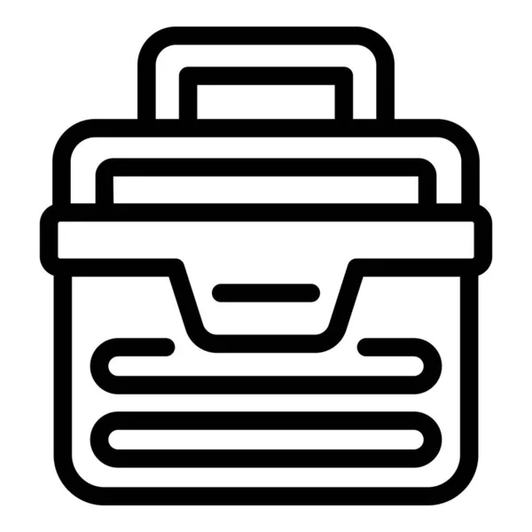 Toolbox Kit Icon Outline Vektor Offene Kiste Reparaturkoffer — Stockvektor