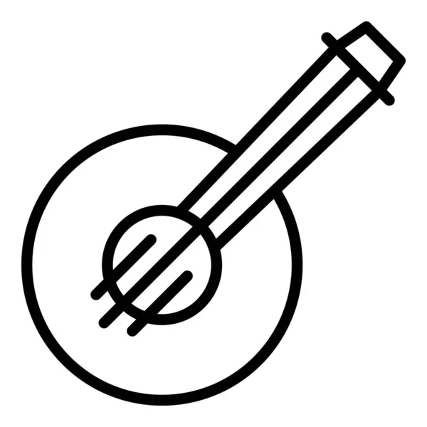 Ροκ Ukulele Διάνυσμα Περίγραμμα Εικονίδιο Μουσική Κιθάρας Ακουστική Τέχνη — Διανυσματικό Αρχείο