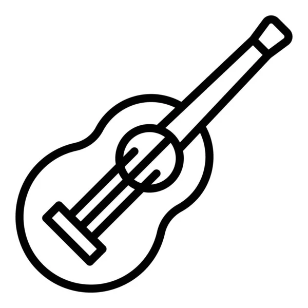 Музична Ікона Укулеле Окреслює Вектор Гавайська Гітара Акустик — стоковий вектор