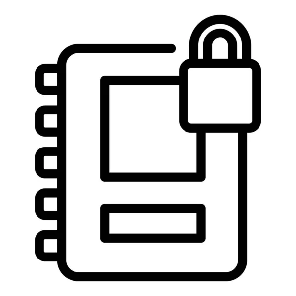 Secured Folder Icon Outline Vector Guardia Seguridad Oficial Seguridad — Archivo Imágenes Vectoriales