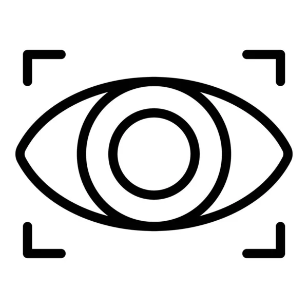 Icona Dell Occhio Sicurezza Della Scuola Vettore Contorno Polizia Guardia — Vettoriale Stock
