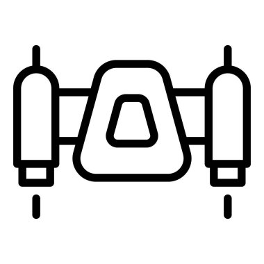 Başlangıç jetpack simgesi ana hatları vektörü. Yetenekli iş. Geleceğin kariyeri