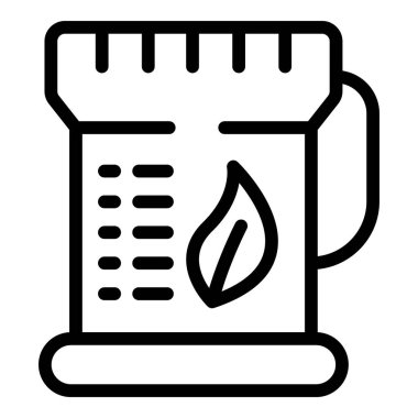 Doğal teknoloji ikonu ana hat vektörü. Çevre teknisyeni. Ağaç bakımı