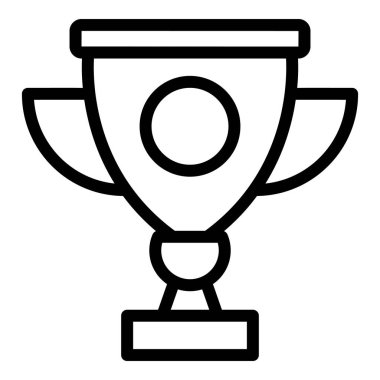 Video oyunu kupa ikonu ana hatları vektörü. Elektronik oyuncu. Spor uygulaması