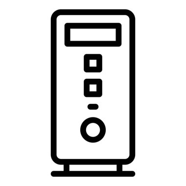 Oyuncu pc simgesi ana hat vektörü. Çevrimiçi bilgisayar. Elektronik denetleyici