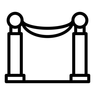 Sinema bariyeri ana hatları vektörü. Araba ekranı. Hava gösterisi