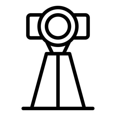 Hava gösterisi kamera ikonu ana hat vektörü. Otomatik sürüş. Sinema