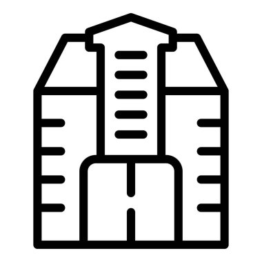 Polonya Krakow simgesi ana hat vektörü. Şehir silüeti. Kilise Polonya 'sı