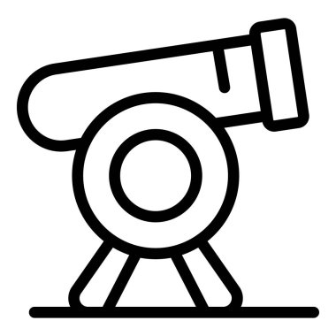 Krakow teleskop simgesi ana hat vektörü. Şehir silüeti. Polonya çatladı