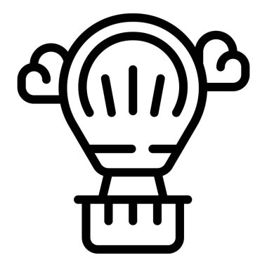 Krakow hava balonu ikonu ana hat vektörü. Polonya şehri. Krakow Polonyası