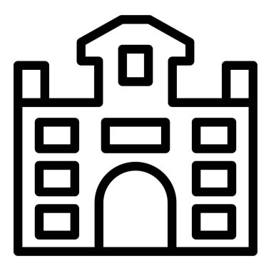 Polonya kilise ikonu ana hat vektörü. Şehir yolculuğu. Krakow ufuk çizgisi