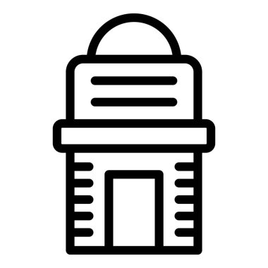 Meşhur karanlık ikon ana hatları vektörü. Şehir yolculuğu. Polonya Krakow