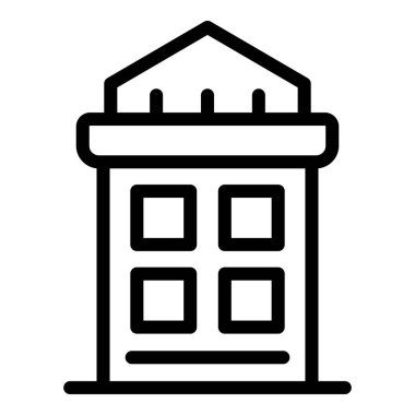 Krakow Evi ikon ana hatları vektörü. Polonya haritası. Krakow ufuk çizgisi