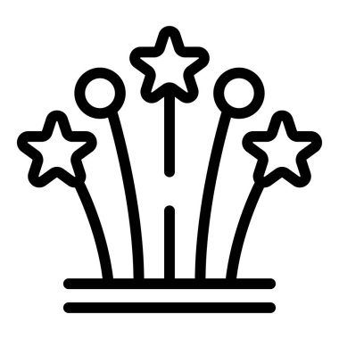 Def etkisi simgesi ana hatları vektörü. Mutlu insan. Şekeri kutla