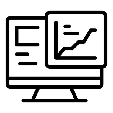 Yazılım grafik taslak vektörü. Monitör kodu. Web çalışması