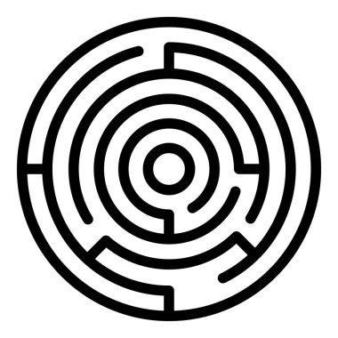 Atina labirent ikonu ana hat vektörü. Yunanistan tarihi. Sütun Şehir