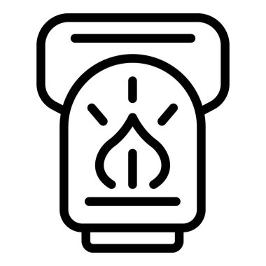 Trip lamba ikonu ana hat vektörü. Karavan mobilyası. Tatil sandalyesi