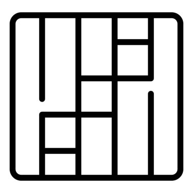 Ahşap kiremit ikonu ana hat vektörü. Yüzey elementi. Ev malzemesi