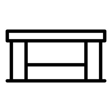 Masa sandalyesi ikonu ana hatları vektörü. İşlem dükkanı. Mobilya işi