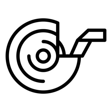 Ahşap kesim ikon dış hat vektörü. Bitki işçisi. Ahşap mobilyalar