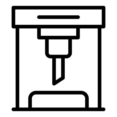 Tornavida ekipman ikonu ana hatları vektörü. Yapıcı işi. İşlem tesisi