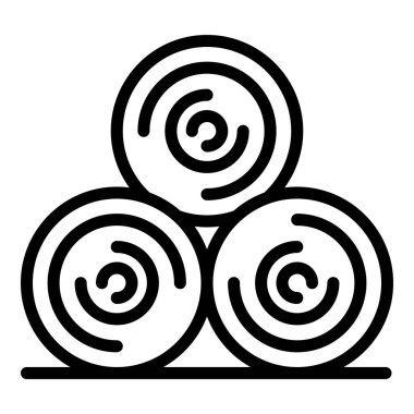 Tahta rulo simgesi ana hat vektörü. Mobilya üretimi. Yapıcı işi