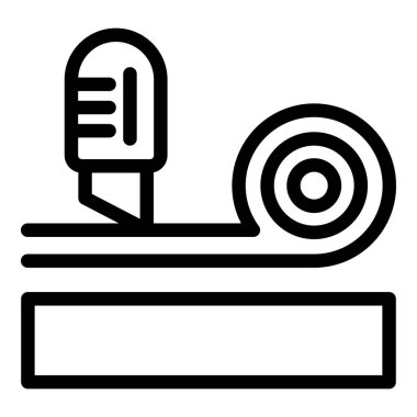 Simge dış hat vektörünü kes. Döşeme zemini. İç mimari