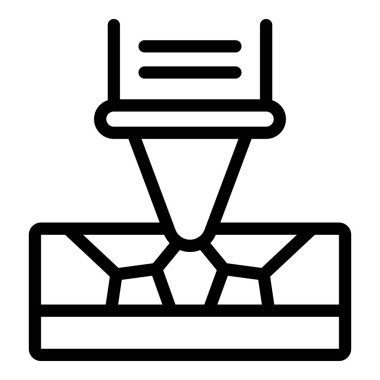 Yapıştırıcı tabanı simgesi ana hatları vektörü. Ahşap. Ev dokusu