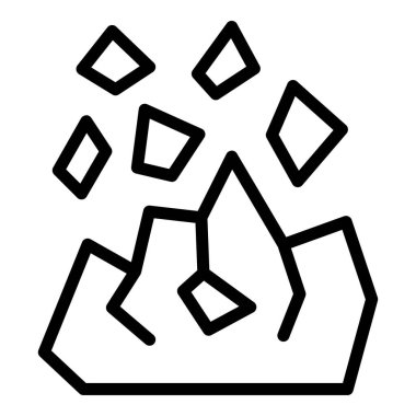 Madenci mücevher ikonu ana hat vektörü. Altın madeni. Altın araba.