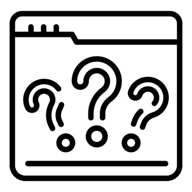 İnternet sayfası hata simgesi ana hatları vektörü. Bağlantı kesildi. Web sitesi dolgusu