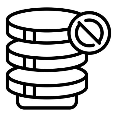 Sunucu hata simgesi ana hatları vektörü. Kayıp internet. Elektrik sitesi