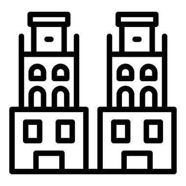 Minsk mimari ikon ana hatları vektörü. Gomel günü. Kültür Belorusya