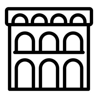 Zagreb kemer simgesi ana hat vektörü. Harita bayrağı. Seyahat binası