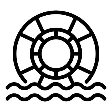 Hırvatistan deniz seyahati ikonu ana hat vektörü. Zagreb haritası. Dünya Balkanı