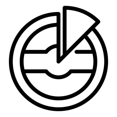 Hırvatistan pasta grafiği ana hatlı vektör. Deniz simgesi. Skyline kasabası