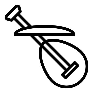 Karadağ müzik aleti taslak vektörü. Tur gezisi. Harita oluşturma