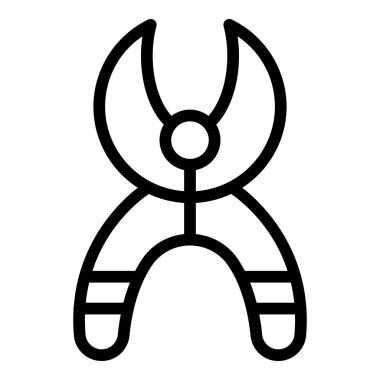 Diş makası ikon ana hatları vektörü. Mücevher elması. Taş cam.