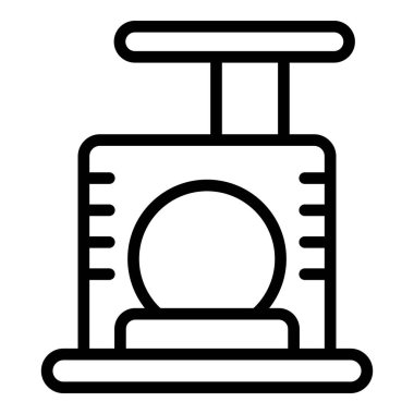 Kedi yatağı ikonu ana hatları vektörü. Evcil oyuncak. Alışveriş yemeği.