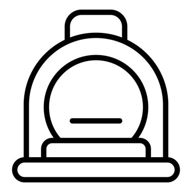 Evcil hayvan dükkanı ikonu ana hatları vektörü. Ev kedisi. Kule mobilyası