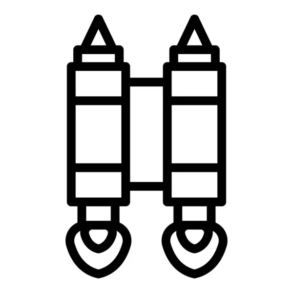 Вектор Контура Значка Реактивного Ранца Будущее Работы Ракета Носитель — стоковый вектор