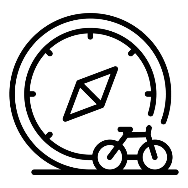 Share Bike Direction Icon Outline Vector Rent System Smart Transport — Stock Vector